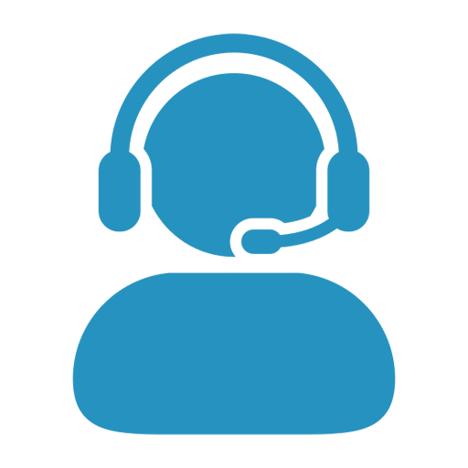 Dieses Symbol zeigt eine Person mit einem Headset, das für Callcenter oder Kundensupport steht.