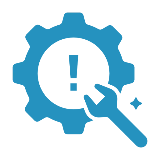 Dieses Bildsymbol zeigt eine Zahnradeinstellung, die für vorbeugende Wartung und proaktive Instandhaltung steht.